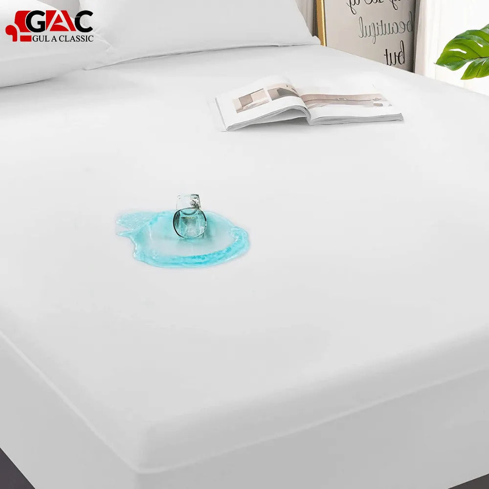 FITTED WATERPROOF MATTRESS PROTECTOR - WHITE